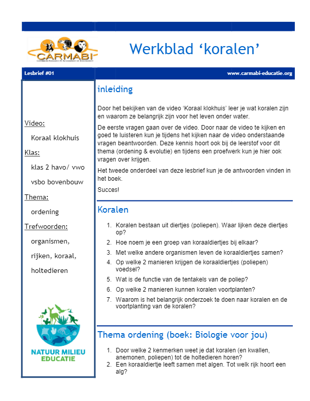 08 werkblad 'koralen' (onderbouw vsbohavovwo)