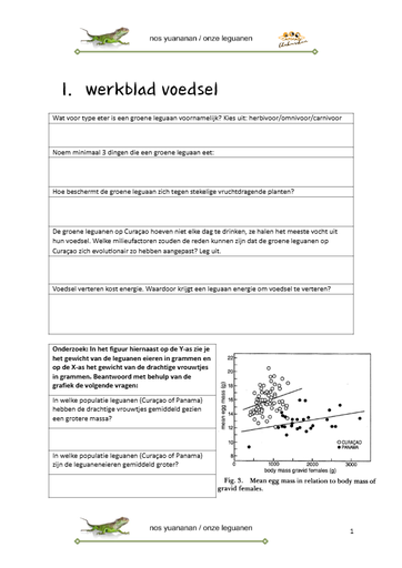 les1a - biologie van de groene leguaan