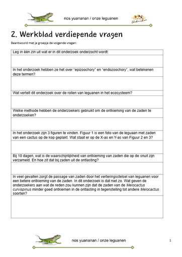 les2b - ecosystemen en de rol van leguanen daarin