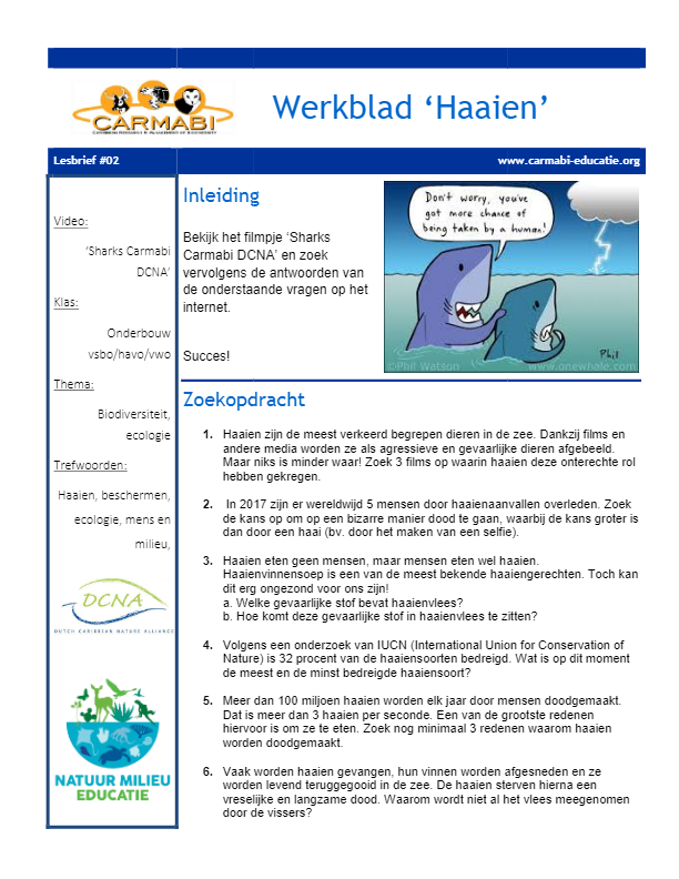 02 Werkblad Haai internet zoekopdracht (onderbouw)